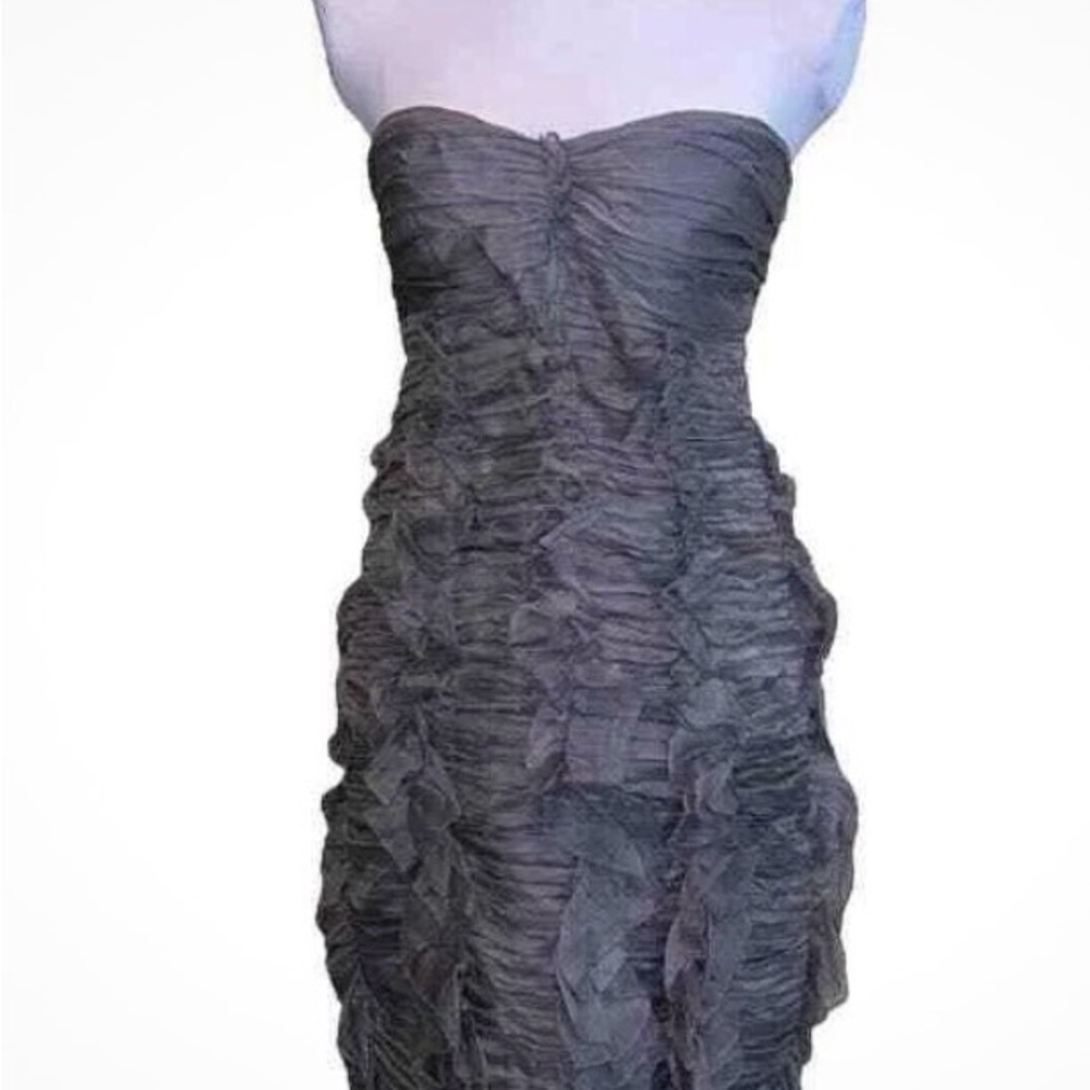 Burberry Strapless Charcoal Dress